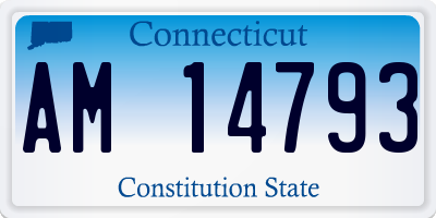 CT license plate AM14793