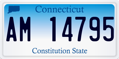 CT license plate AM14795