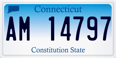 CT license plate AM14797