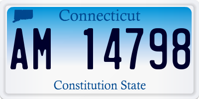 CT license plate AM14798