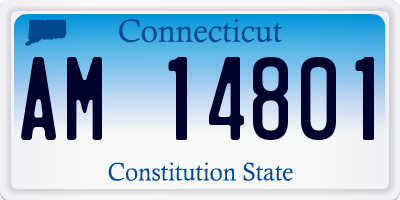 CT license plate AM14801
