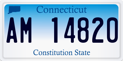 CT license plate AM14820
