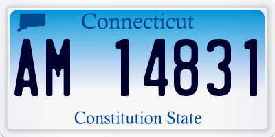 CT license plate AM14831