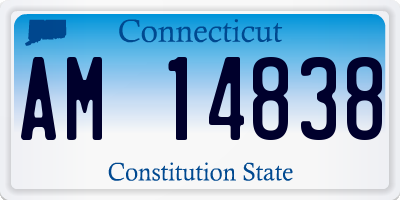 CT license plate AM14838