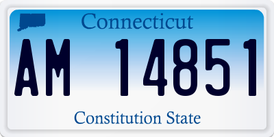 CT license plate AM14851