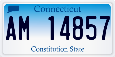 CT license plate AM14857