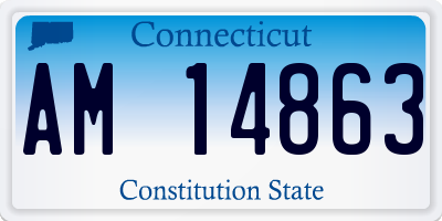 CT license plate AM14863