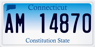 CT license plate AM14870