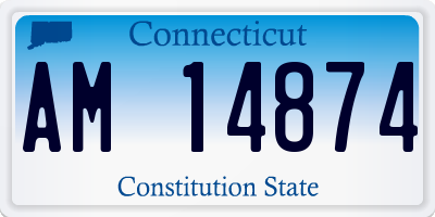 CT license plate AM14874