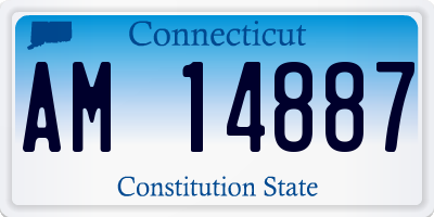 CT license plate AM14887