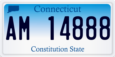 CT license plate AM14888