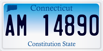CT license plate AM14890
