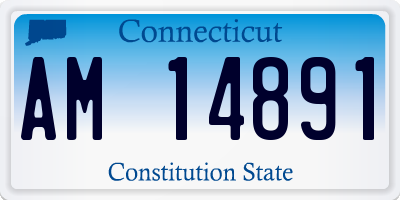 CT license plate AM14891