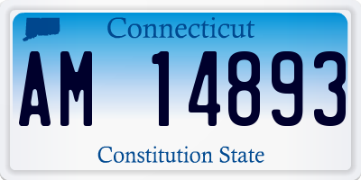 CT license plate AM14893