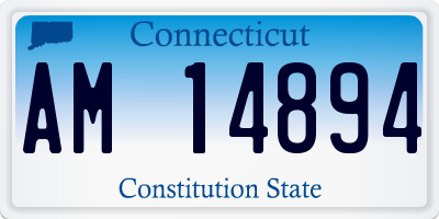 CT license plate AM14894