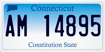 CT license plate AM14895
