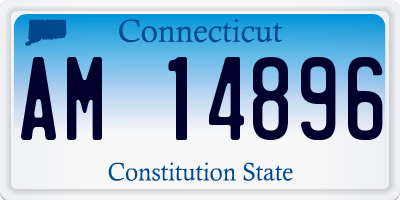 CT license plate AM14896