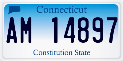 CT license plate AM14897