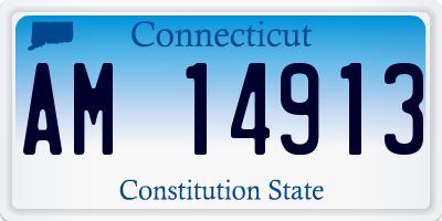 CT license plate AM14913