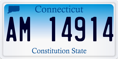 CT license plate AM14914