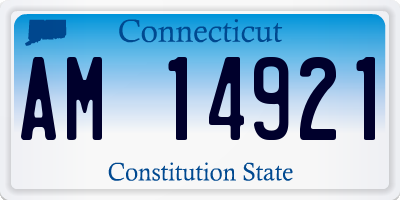 CT license plate AM14921