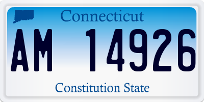 CT license plate AM14926