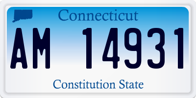 CT license plate AM14931