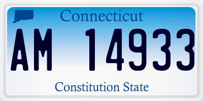 CT license plate AM14933