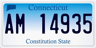 CT license plate AM14935