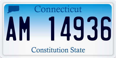 CT license plate AM14936