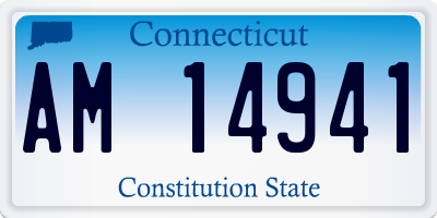 CT license plate AM14941