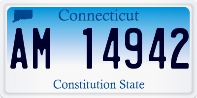 CT license plate AM14942