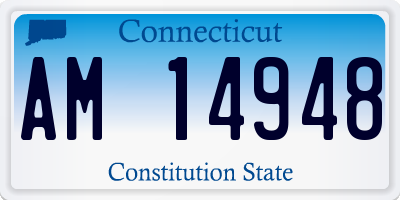CT license plate AM14948