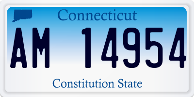 CT license plate AM14954