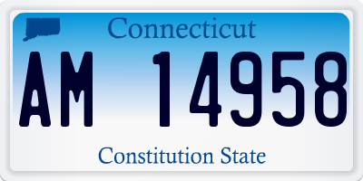 CT license plate AM14958
