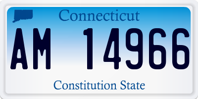 CT license plate AM14966