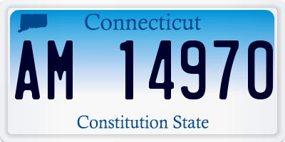 CT license plate AM14970