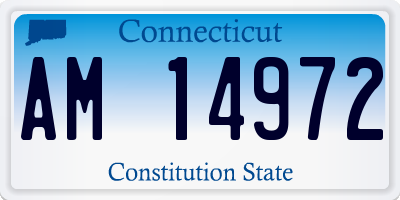 CT license plate AM14972