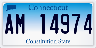 CT license plate AM14974