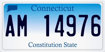 CT license plate AM14976