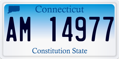 CT license plate AM14977