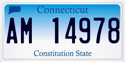 CT license plate AM14978