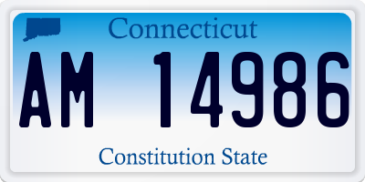 CT license plate AM14986
