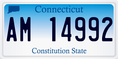 CT license plate AM14992