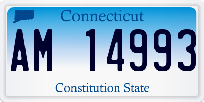 CT license plate AM14993