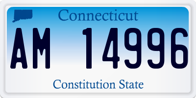 CT license plate AM14996