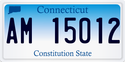 CT license plate AM15012