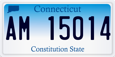 CT license plate AM15014