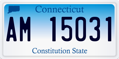 CT license plate AM15031