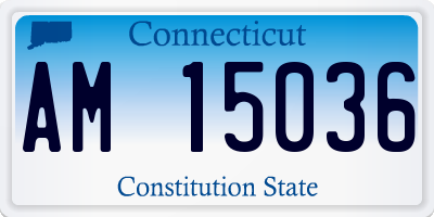 CT license plate AM15036